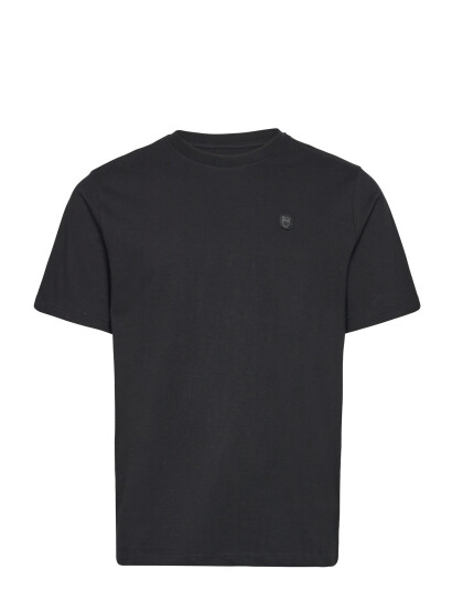 Knowledge Cotton Apparel Badge T-Shirt - Black - XXL Knowledge Cotton Apparel Badge T-Shirt - Black - XXL