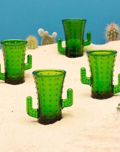 4 stk Kaktusformede Shotglass Bar Bespoke 4 stk Kaktusformede Shotglass Bar Bespoke