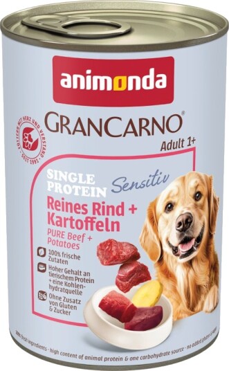 Animonda Grancarno Våtfôr Adult Single Protein Sensitiv & Poteter Okse 24 X 400 G