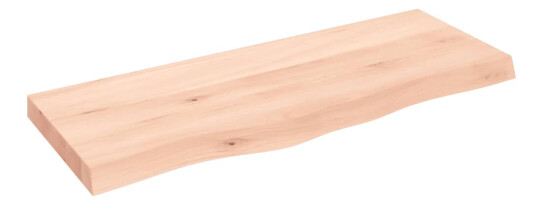 vidaXL Vegghylle 100x40x6 cm ubehandlet heltre eik