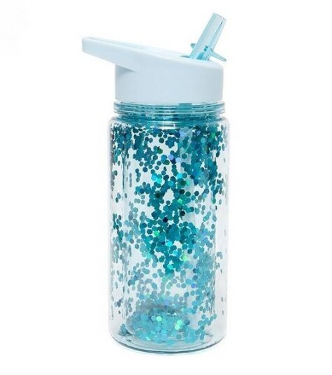 Petit Monkey Drikkeflaske Glitter Blå Petit Monkey Drikkeflaske Glitter Blå