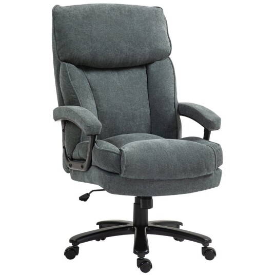 Kontorstol ergonomisk skrivebordsstol med vippefunksjon linlook høydejusterbar