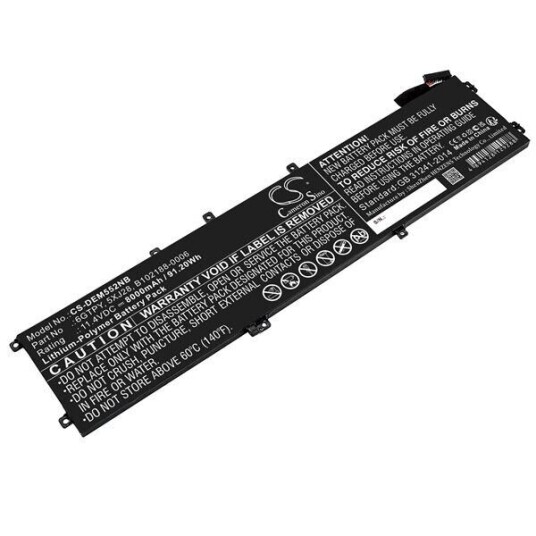 Dell Precision M5520 batteri (8000 mAh 11.4 V, Sort)