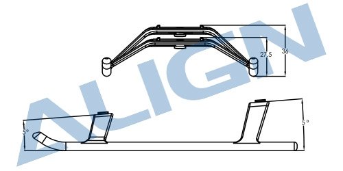 Align H47F001XXT 470L Landing Skid - White