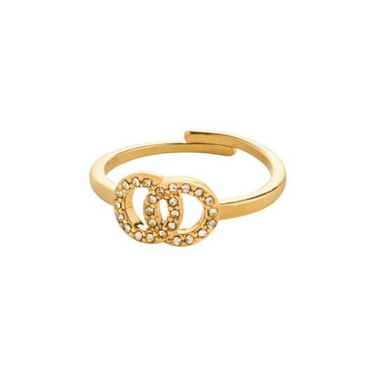 Pilgrim LULU halos stack ring gullbelagt