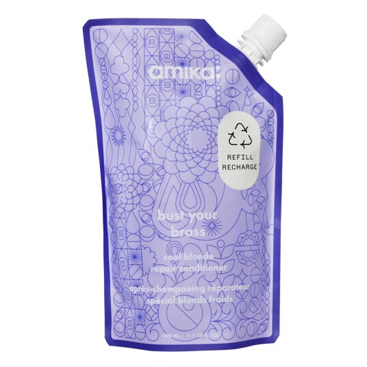 Amika Bust Your Brass Cool Blonde Repair Conditioner Refill Pouch 500 ml