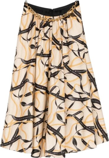 Elisabetta Franchi Dame Skjørt Beige M,