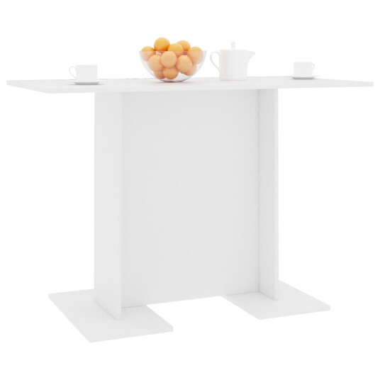 vidaXL Spisebord hvit 110x60x75 cm sponplate vidaXL Spisebord hvit 110x60x75 cm sponplate