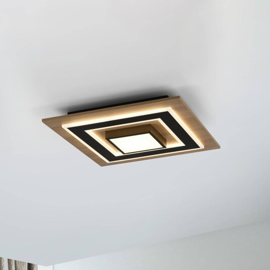 JUST LIGHT. GmbH Taklampe Tola, Lyst tre , Stue / spisestue, Tre, Moderne