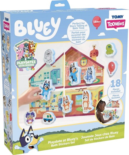 TOMY Toomies Bluey’s House Bath Stickers - MULTI - One Size