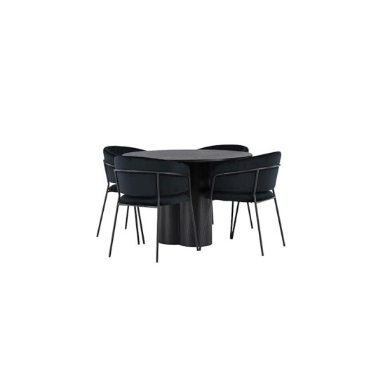 Venture Home Spisegruppe Venture Home Olivia Ø110 cm med 4 stk Selma Stoler GR23835