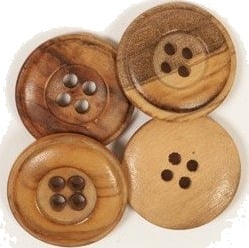 Drops Garnstudio Knapp av Brent Cedertre 20mm 511 1 stk Drops Garnstudio Knapp av Brent Cedertre 20mm 511 1 stk