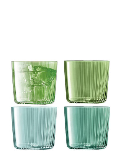 LSA International Gems Tumbler 310Ml Assorted Jade Set 4   Green   31 CL