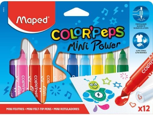 Tusj MAPED Color Peps jumbo mini 12stk Tusj MAPED Color Peps jumbo mini 12stk