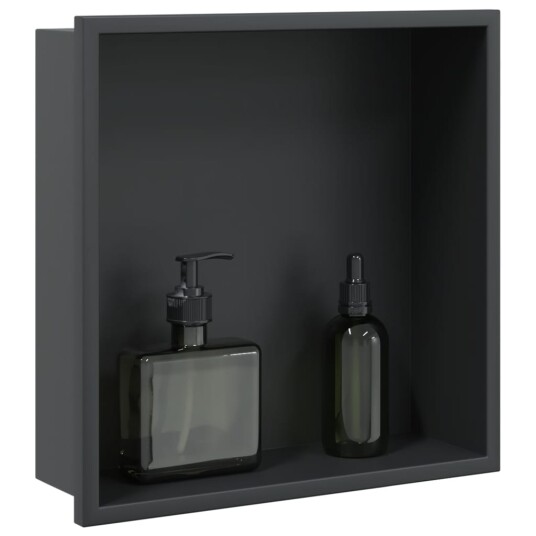 Dusjnisje matt svart 32x32x9 cm rustfritt stål Dusjnisje matt svart 32x32x9 cm rustfritt stål