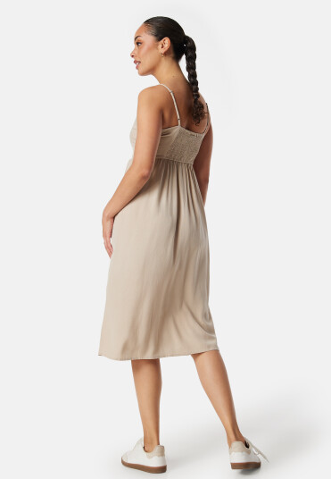 VILA Vipricil strap button dress Feather Gray 34