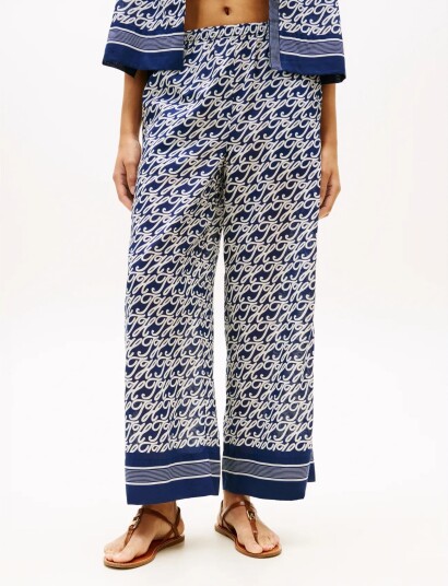 Tommy Hilfiger Swimshop Silk Voile Aop Pants Navy XS