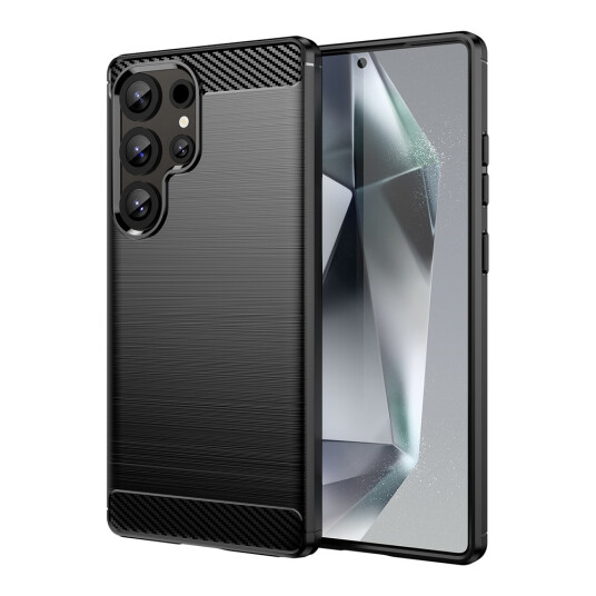 Hurtel Karbondeksel for Samsung Galaxy S25 Ultra Svart