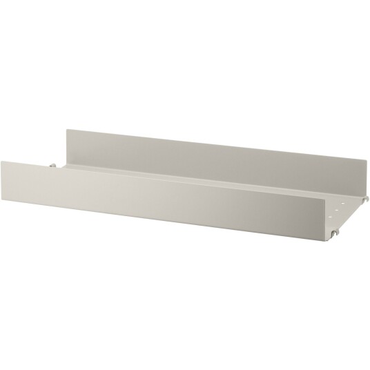 String String Hylle med Høy Kant Metall 20x58 cm Beige String String Hylle med Høy Kant Metall 20x58 cm Beige