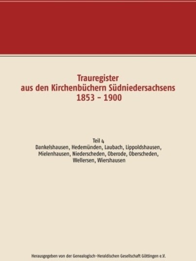Trauregister aus den Kirchenb?chern S?dniedersachsens 1853 1900