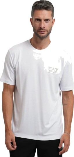 Emporio Armani EA7 Herre Topper Hvit 2XL,