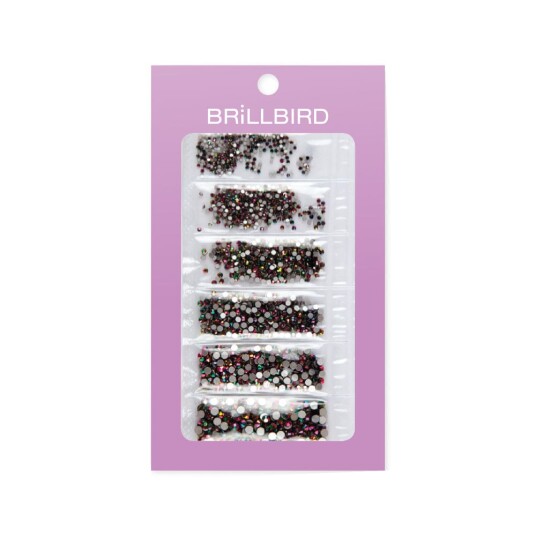 Brillbird Norge Rhinestone Mix 6 Størrelser Forskjellige farger