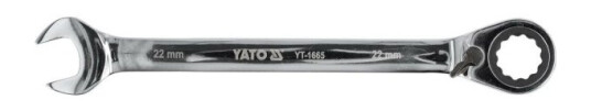 Yato YT-1665 Kombinasjonsnøkkel med Skralle 22 mm, 290 mm Lengde, 72 Tenner Yato YT-1665 Kombinasjonsnøkkel med Skralle 22 mm, 290 mm Lengde, 72 Tenner