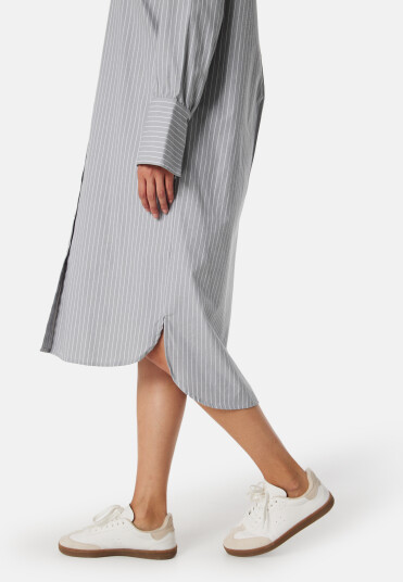 BUBBLEROOM Minou Shirt Dress Grey / White / Striped 36