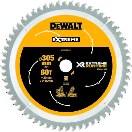 DeWalt 305mm Sirkelsagblad med 60 tenner for FlexVolt