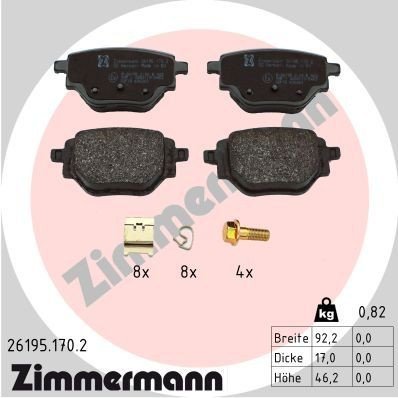 Bremseklosser ZIMMERMANN 26195.170.2