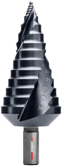 Trappebor HSS-RUnaTec med Flowstep-spiss, 9-38 mm