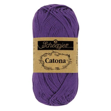 Scheepjes Catona Garn 521 Dyp Lilla - 25g