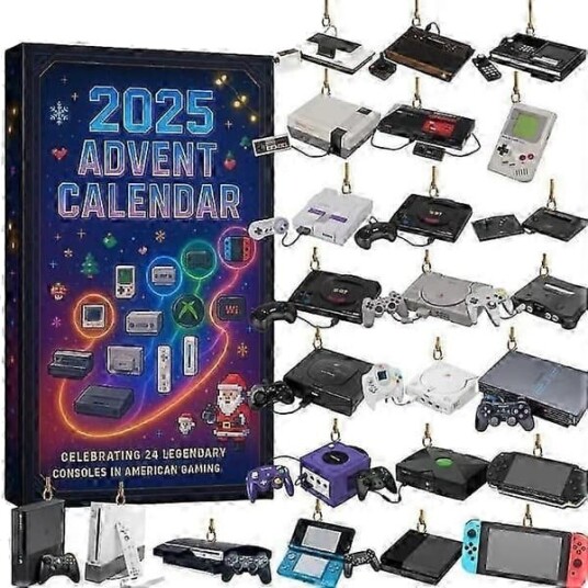 Julekalender 2025   24 dagers nedtellingskalender American Legend 24 Spillkonsoll Overraskelsesbokser Akryl Ornament