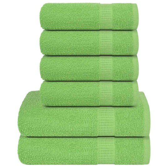  6 delers håndklesett FROGN eplegrønn 360 gsm