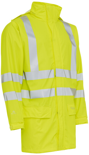 Elka Synlighetsjakke Lang med Refleks 026301r Gul Str. 3XL