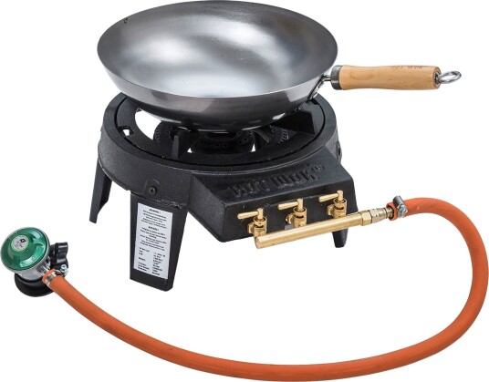 Hot wok Gassbrenner 7 kW inkl. regulator og wokpanne
