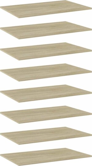 vidaXL Hylleplater 8 stk sonoma eik 80x50x1,5 cm konstruert tre