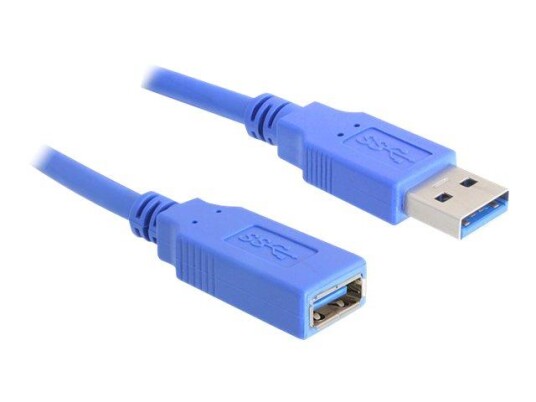 Delock USB-forlengelseskabel 1 m - USB 2.0 Hankjønn/Hunkjønn