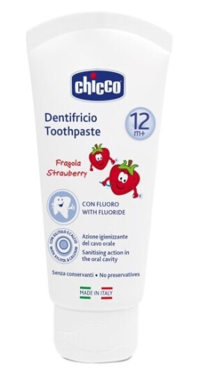 Chicco Strawberry Flavor 50Ml With 12M + Fluorine