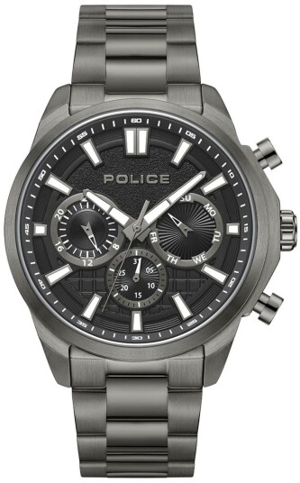 Police Herreklokke PEWJK0021003 Rangy Sort/Stål Ø44 mm