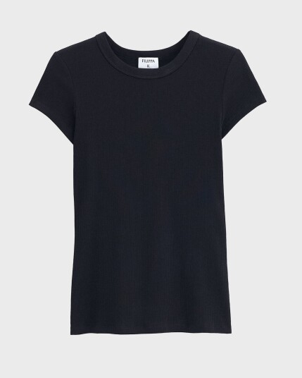 Filippa K Fine Rib Tee - Black - L