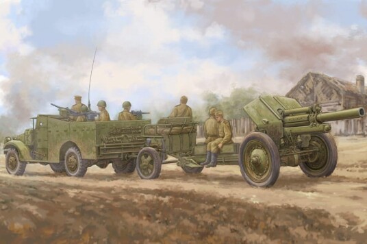 HobbyBoss 1/35 M3A1 late version tow 122mm Howitzer M-30