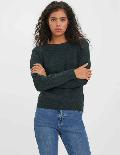 Vero Moda Vmdoffy Ls O-Neck Blouse Ga Noos - Green - S