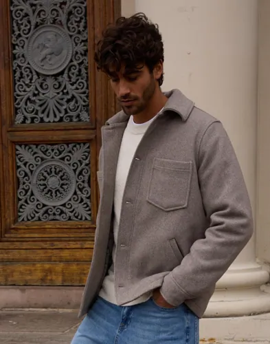 Samsøe Samsøe Pally shirt jacket 14163 Vårjakker Grå