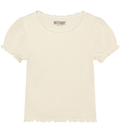 Huttelihut T skjorte Rib Antique White Huttelihut 7 år 122 T skjorte Hvit