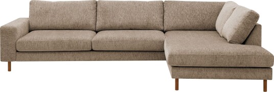 Scandi Dyp 4 seters sofa med sjeselong høyre i fløyel Scandi Dyp 4 seters sofa med sjeselong høyre i fløyel