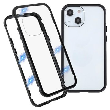 iPhone 13 Magnetisk Deksel med Herdet Glass Svart