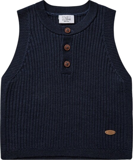 Hust and Claire Vest Ull Strikk HCEdi Blues Hust and Claire 1½ år (86) Vest Brun Marineblå