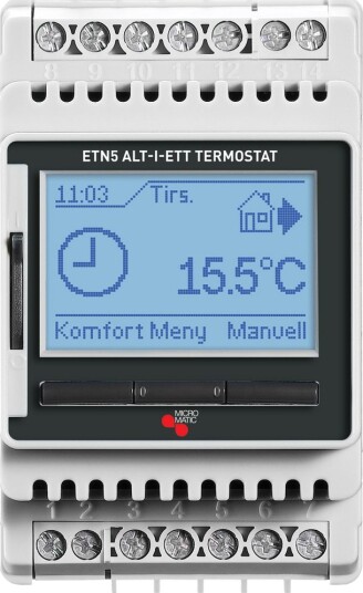 Micro Matic Microtemp ETN5 Termostat Med Gulvføler