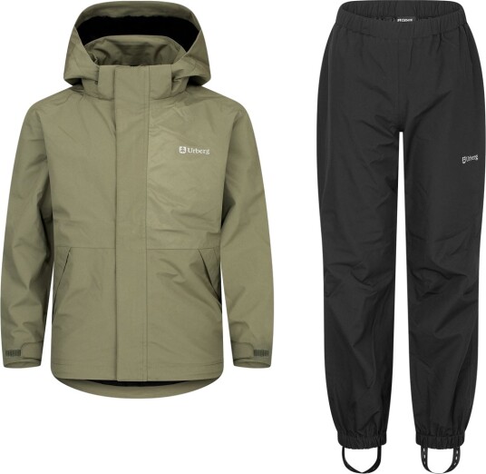 Urberg Juniors" 2L Rain Set Black/green, 98/104
